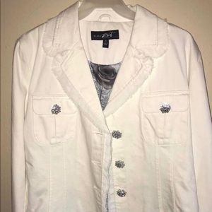 White denim jacket